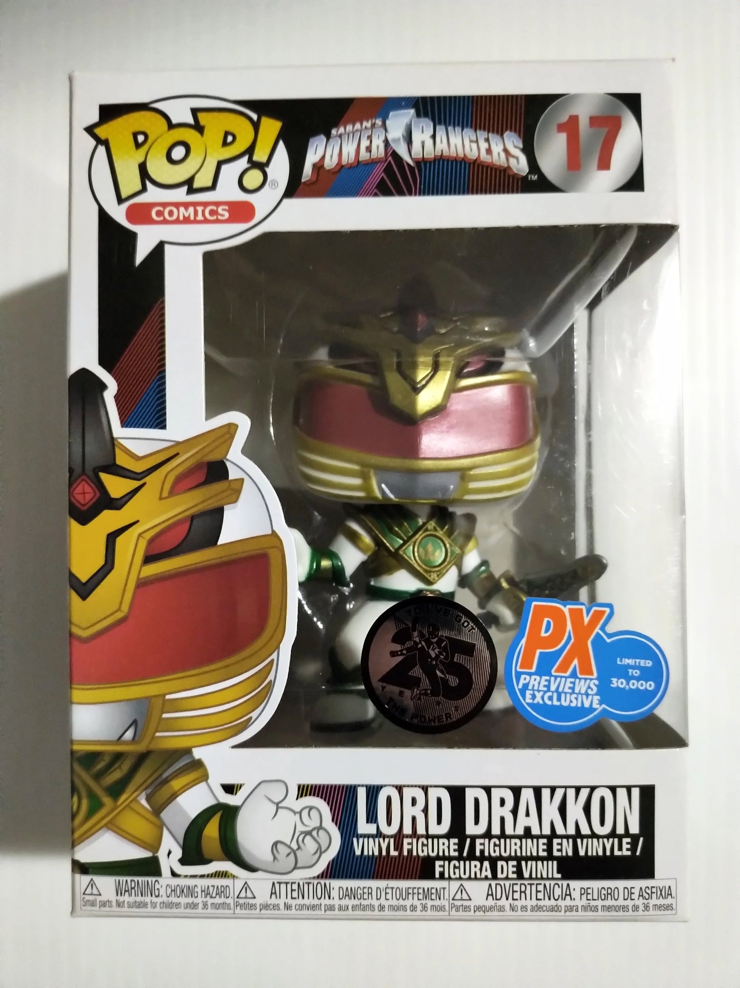 Lord Drakkon Funko Pop #17 Previews Exclusive PX Saban's Power Rangers