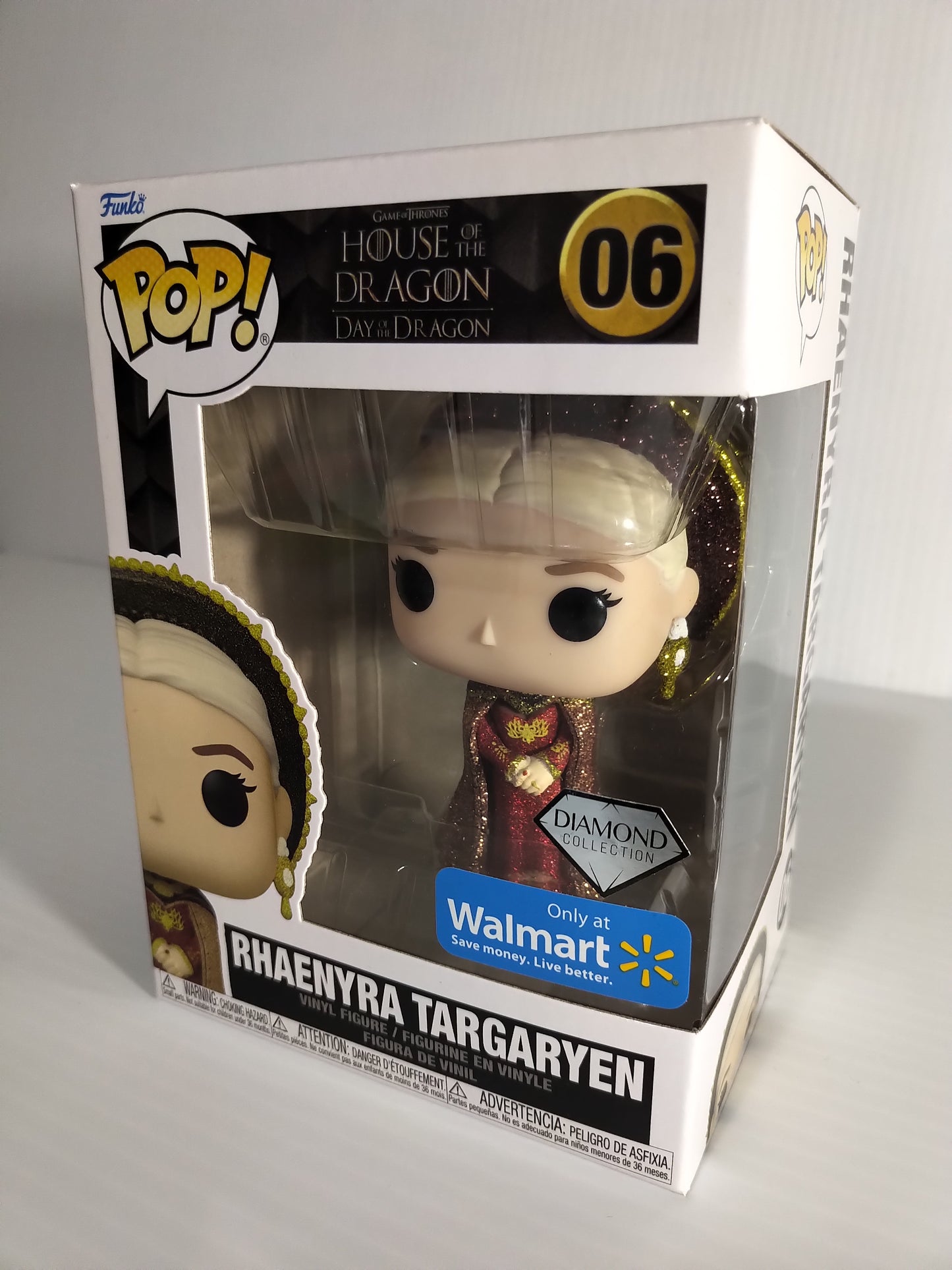 Rhaenyra Targaryen Funko Pop #06 Diamond Collection Walmart Exclusive House of the Dragon Day of the Dragon Game of Thrones