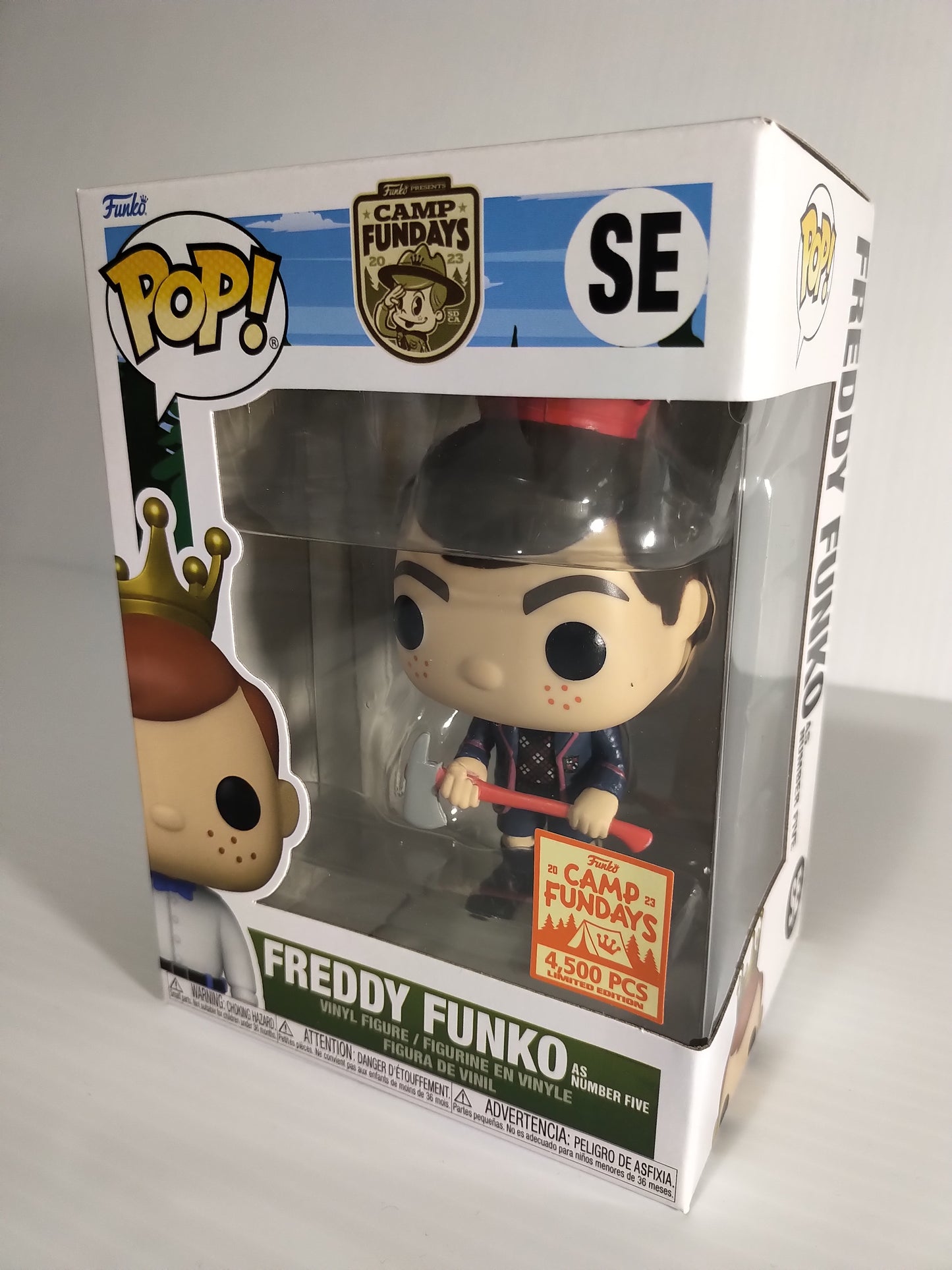 Freddy Funko As Number 5 (Umbrella Academy) Funko Pop #SE Camp Fundays 4500 Pieces