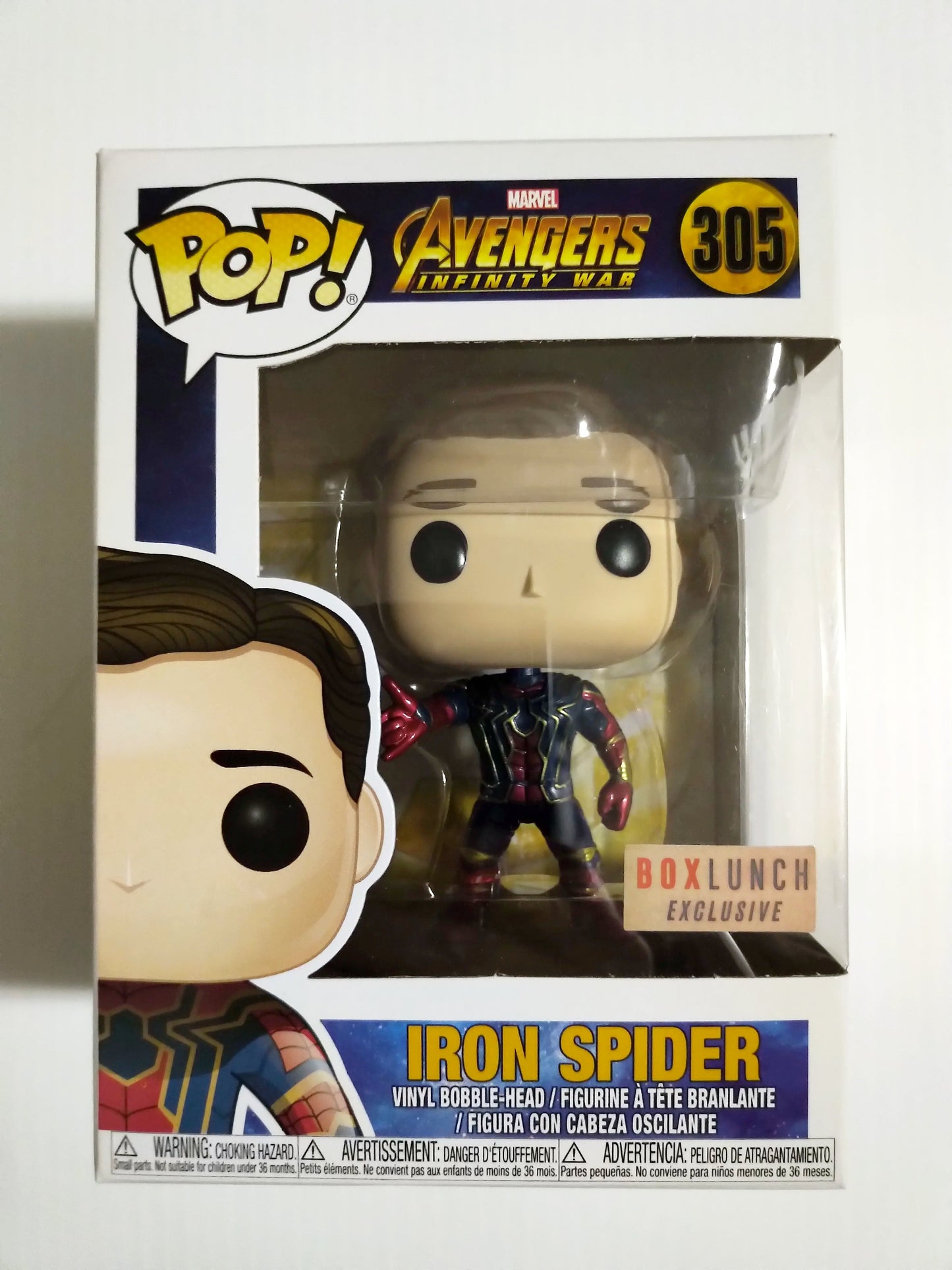 Iron Spider Funko Pop #305 Box Lunch Exclusive Avengers Infinity War Marvel