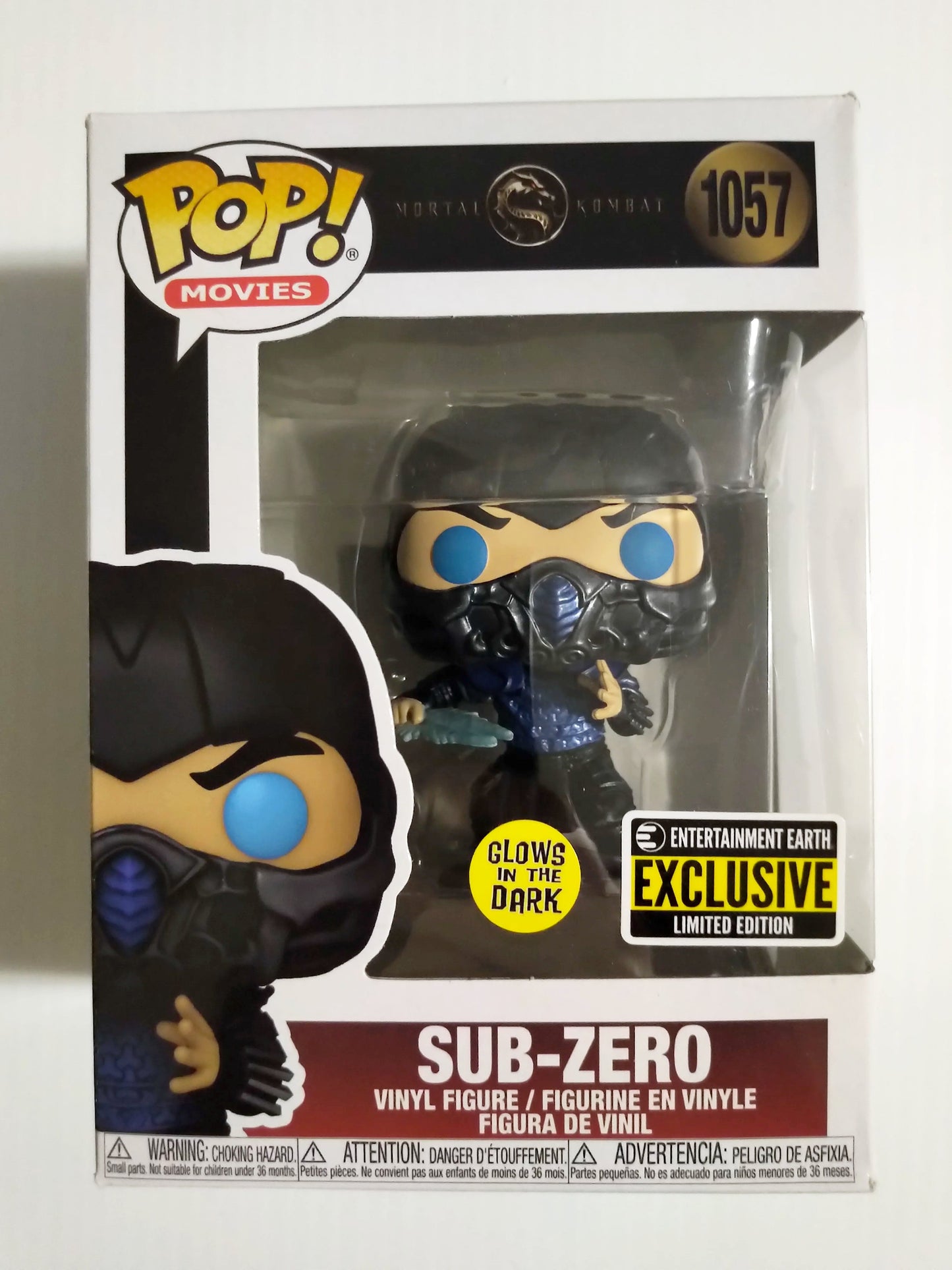 Sub-Zero Funko Pop #1057 Glow In the Dark Entertainment Earth Exclusive Mortal Kombat