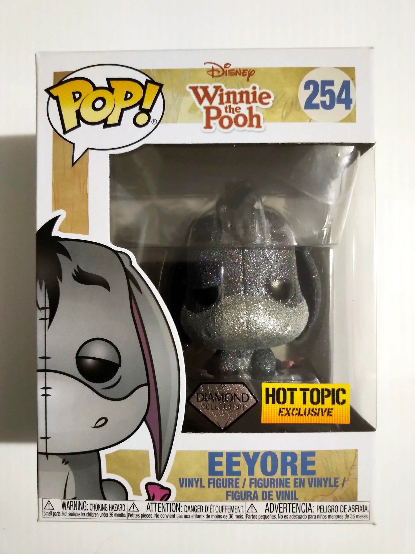 Eeyore Funko Pop #254 Hot Topic Exclusive Diamond Collection (Glitter) Winnie the Pooh Disney