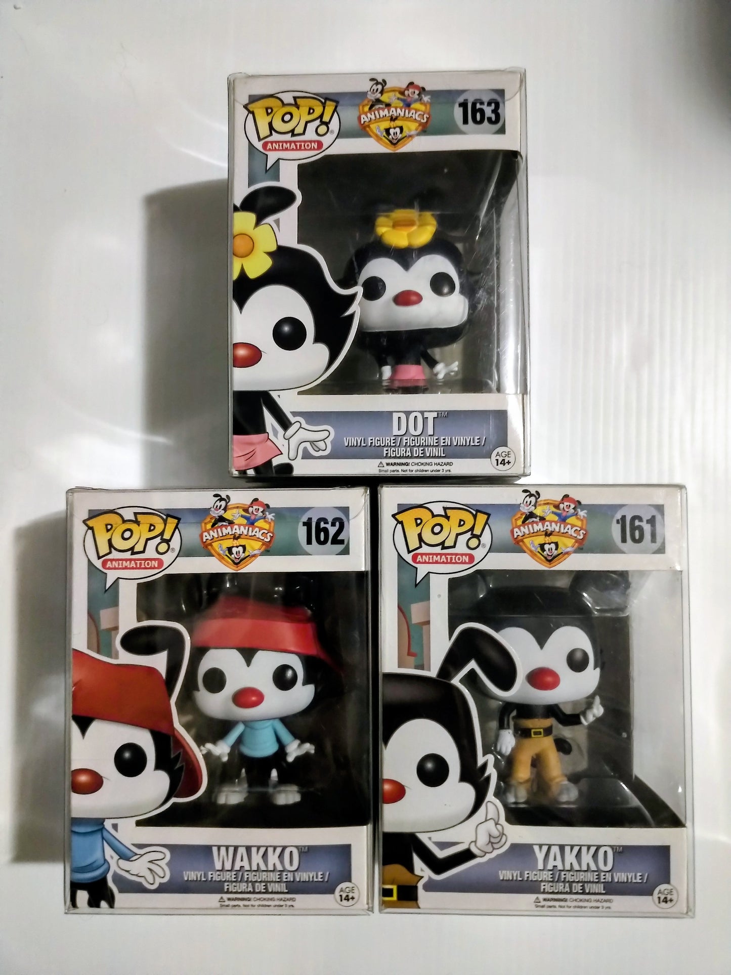 Animaniacs Funko Pops #161, 162, 163 - Price for Lot of 3