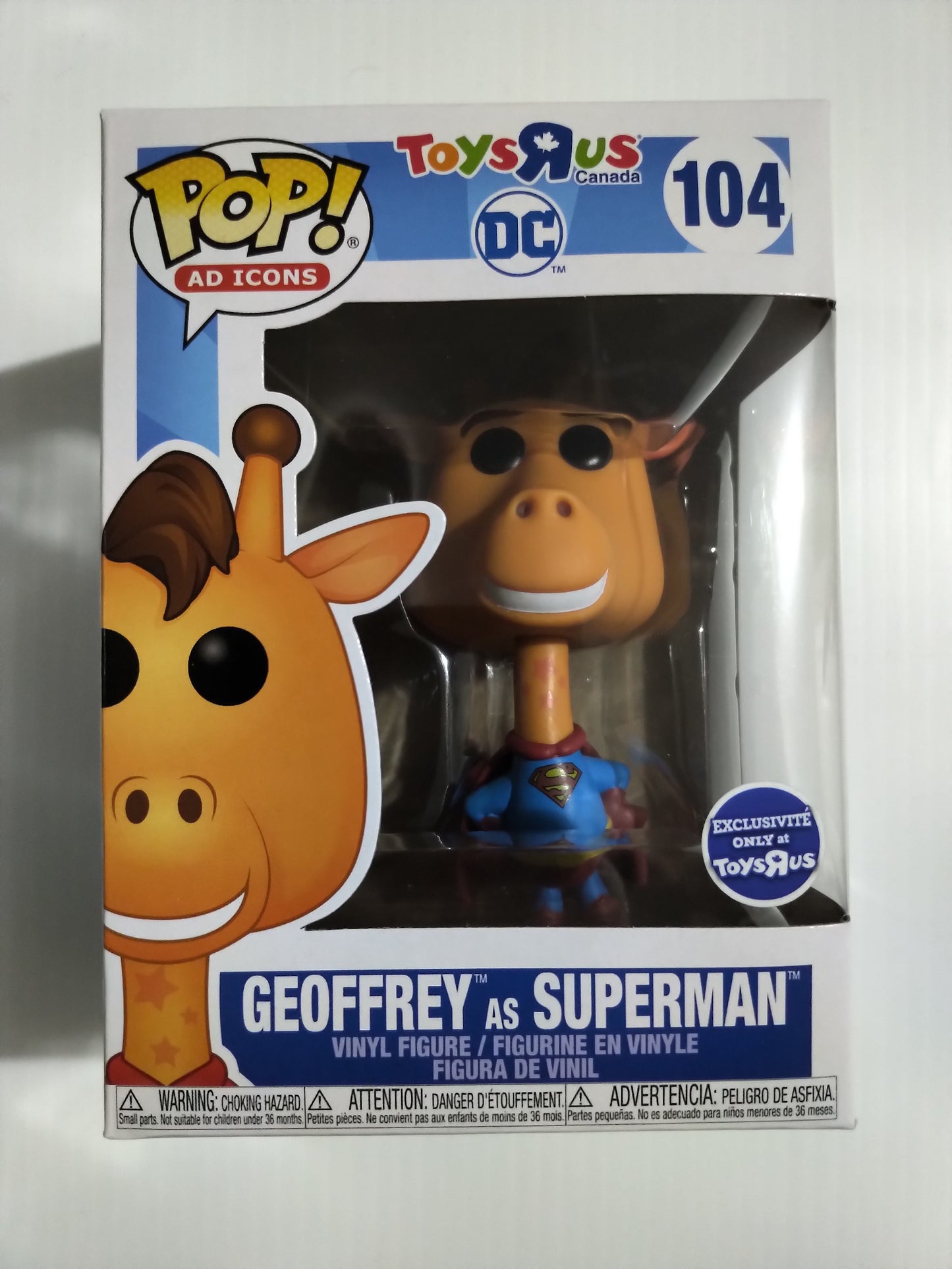 Geoffrey as Superman Funko Pop #104 Toys R Us Exclusive Toys R Us DC