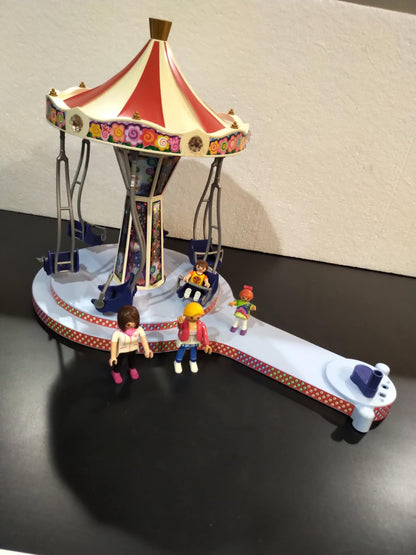 Playmobil Summer Fun 5548 Flying Swings Set Carnival Carousel (No Box)