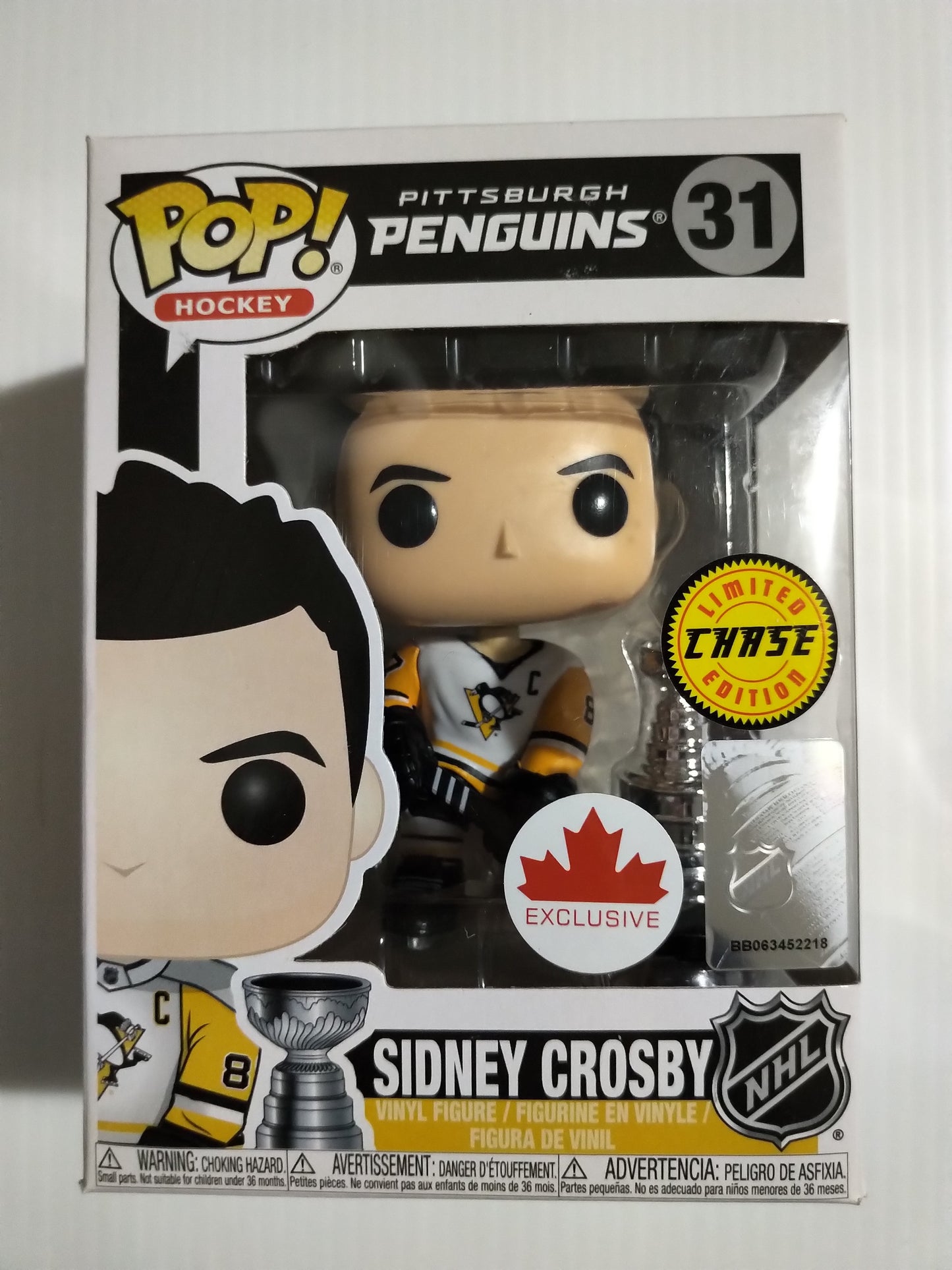 Sidney Crosby (Stanley Cup) Funko Pop #31 Chase Limited Edition Pittsburgh Penguins