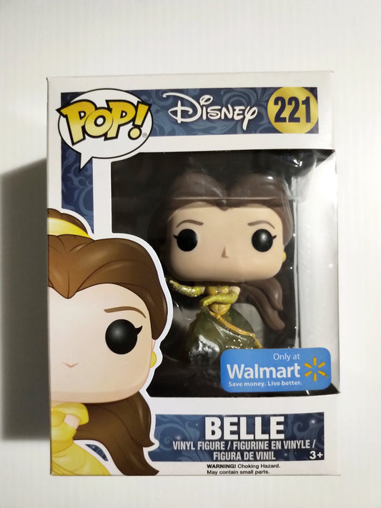 Belle Funko Pop #221 Dancing Glitter Walmart Exclusive Beauty and the Beast Disney