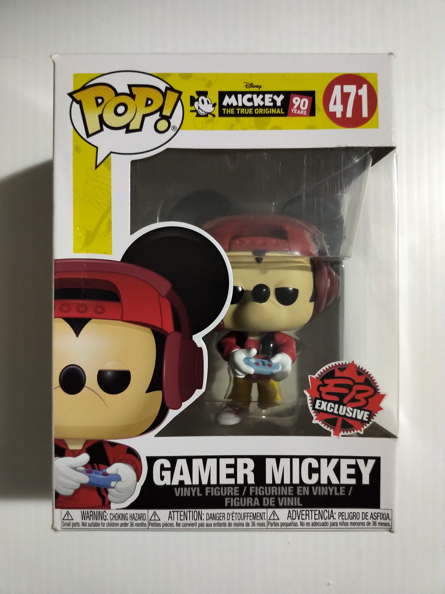 Gamer Mickey Funko Pop #471 Mickey Mouse The True Original 90 Years Disney