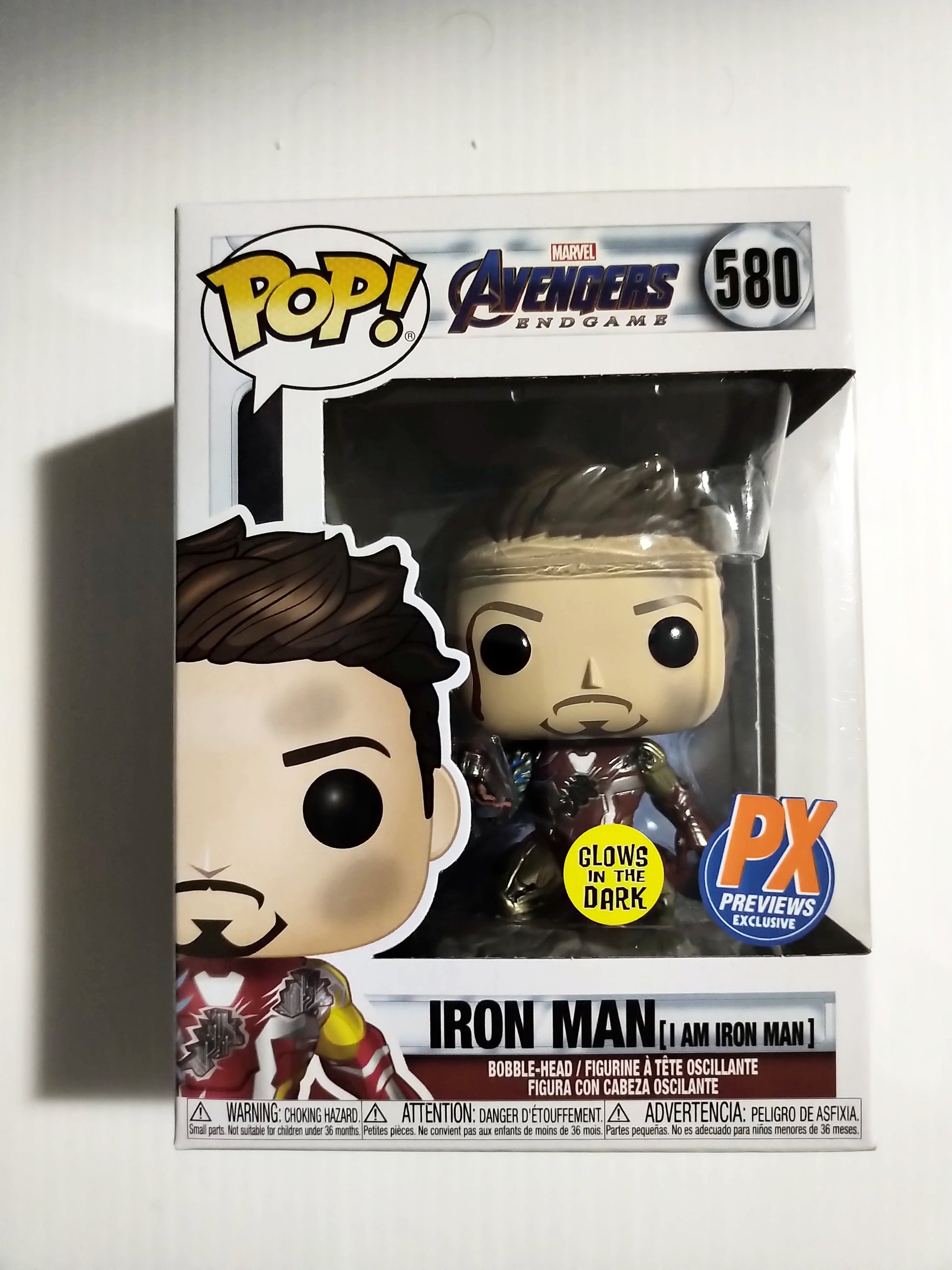 Iron Man [I Am Iron Man] Funko Pop #580 Glow In the Dark Previews