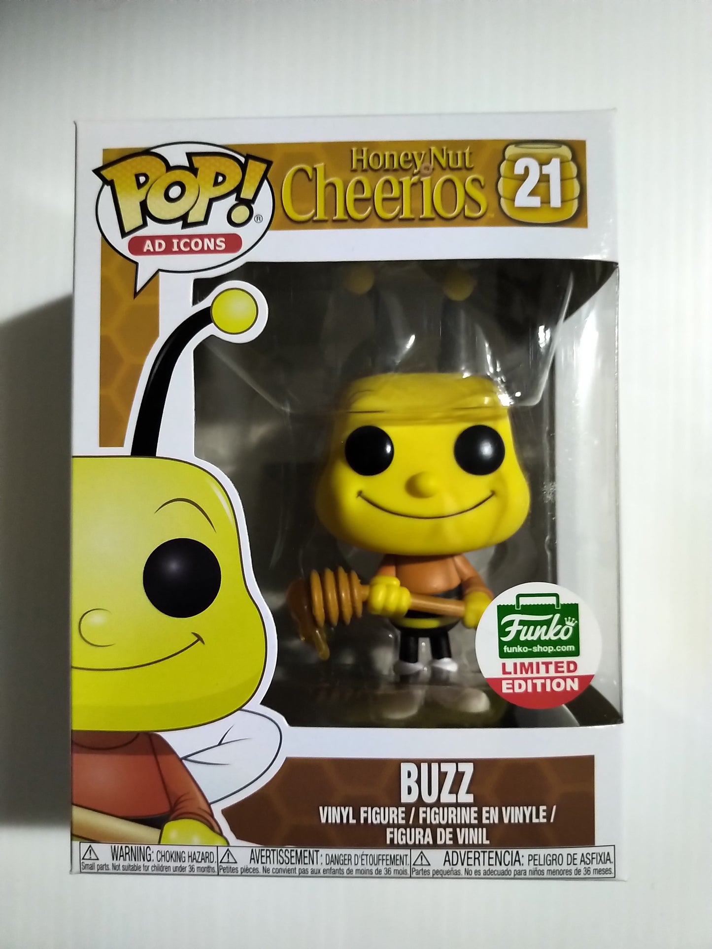 Buzz Funko Pop #21 Funko Limited Edition Honey Nut Cheerios Bee Ad Icon