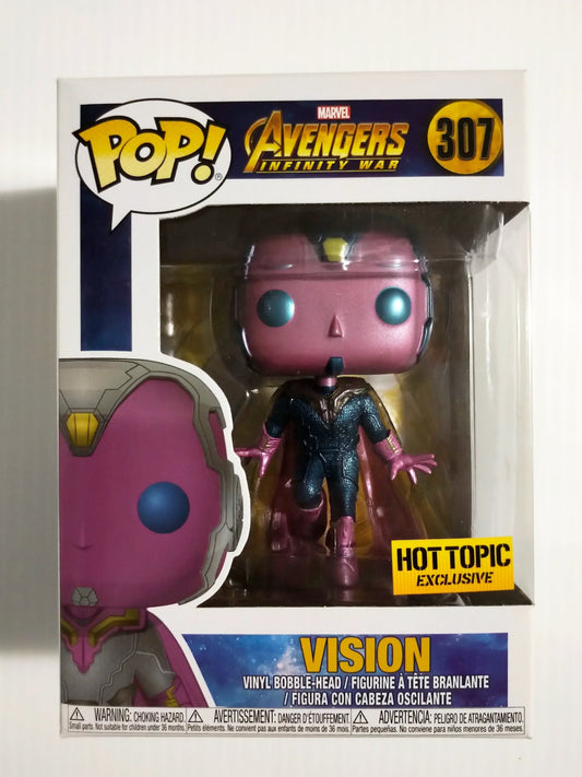 Vision Funko Pop #307 Hot Topic Exclusive Avengers Infinity War Marvel