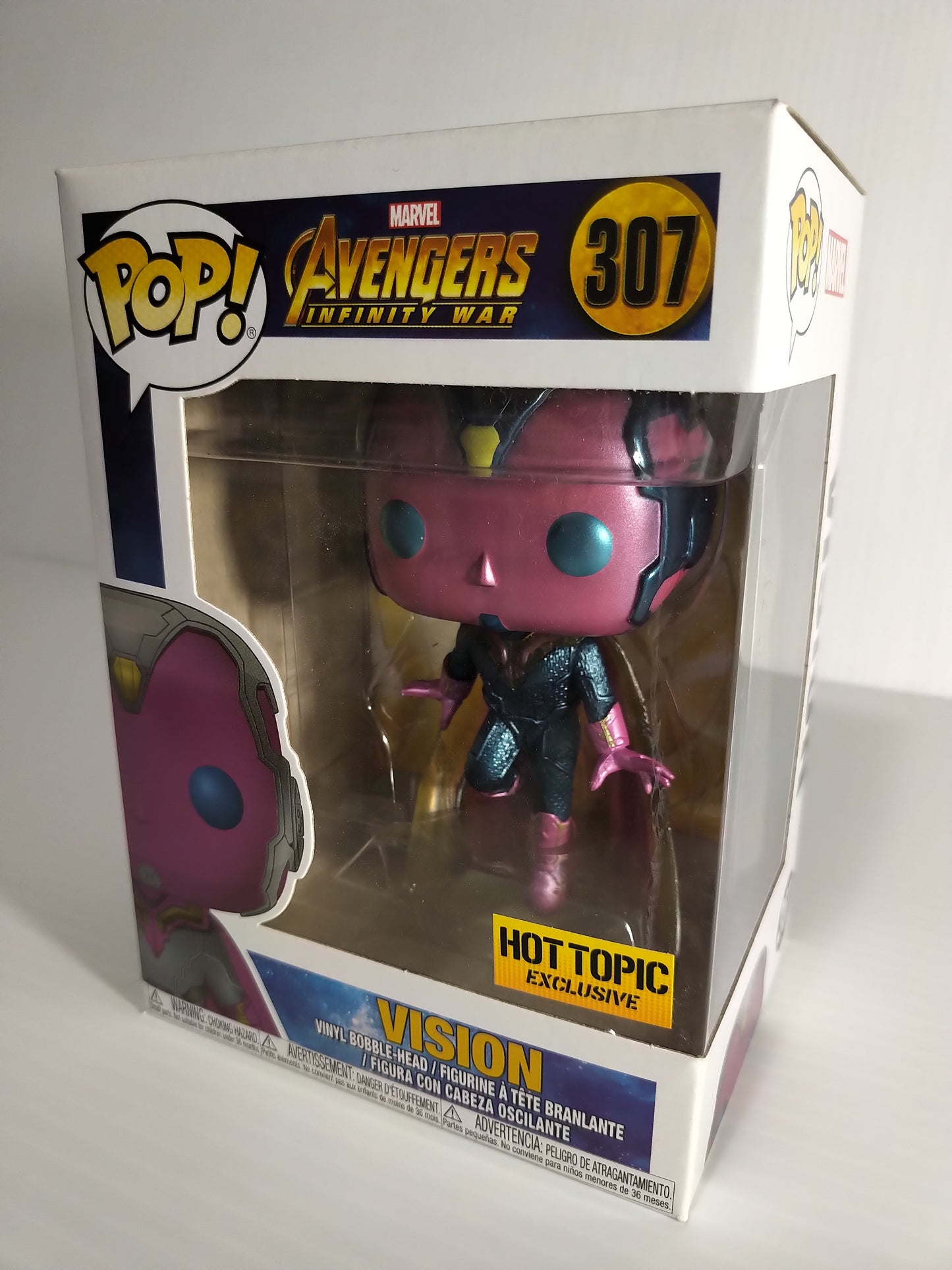 Vision Funko Pop #307 Hot Topic Exclusive Avengers Infinity War Marvel