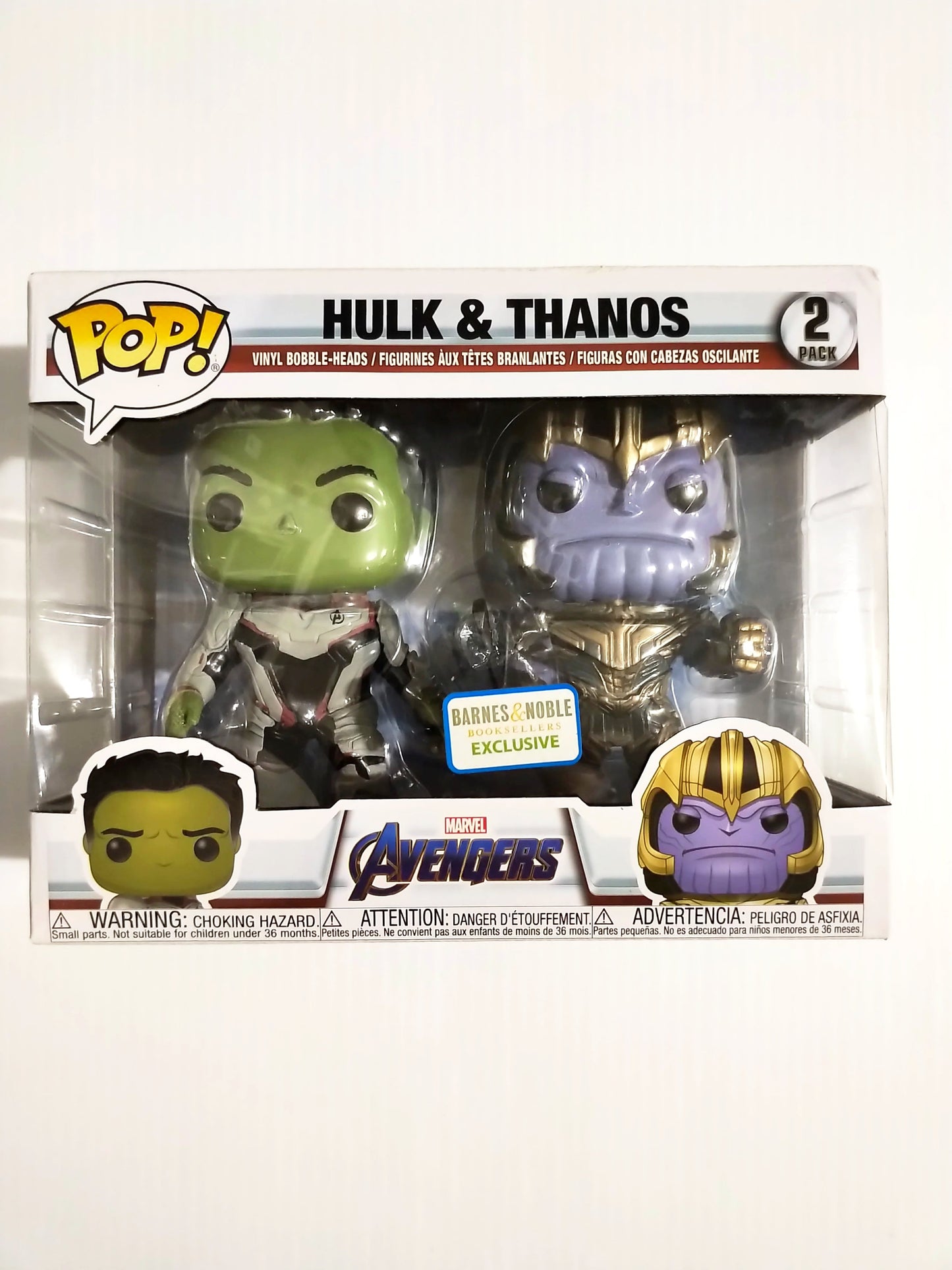 Hulk & Thanos Funko Pop Barnes & Noble Exclusive 2 Pack Avengers Marvel