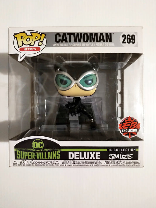 Catwoman Funko Pop #269 EB Exclusive Deluxe Jim Lee DC Collection Super-Villains