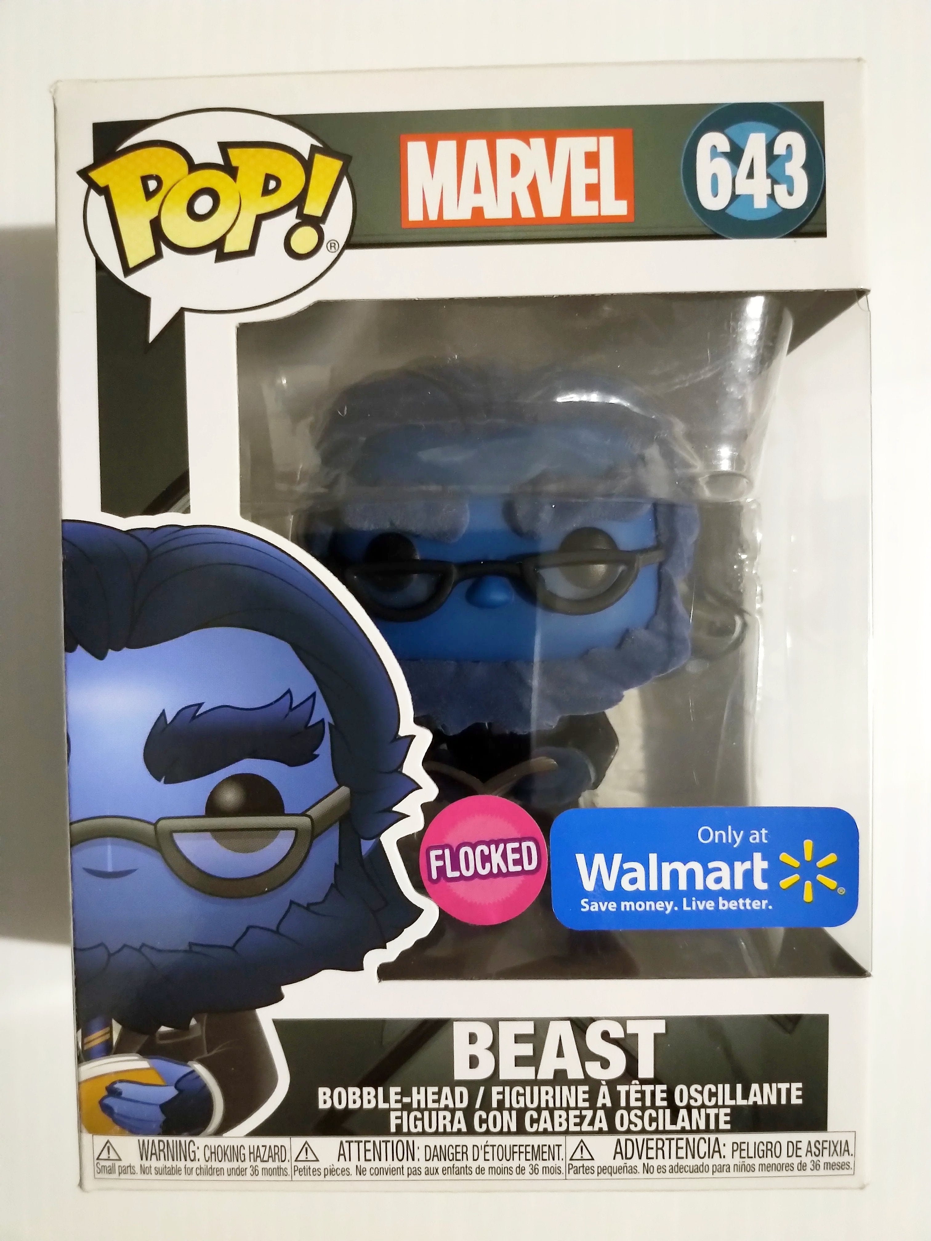 Beast Funko Pop #643 Flocked Walmart Exclusive X-Men Marvel ...