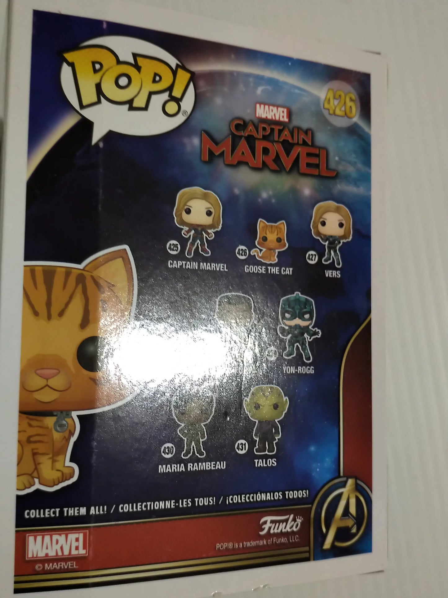 Goose the Cat Funko Pop #426 Captain Marvel Marvel