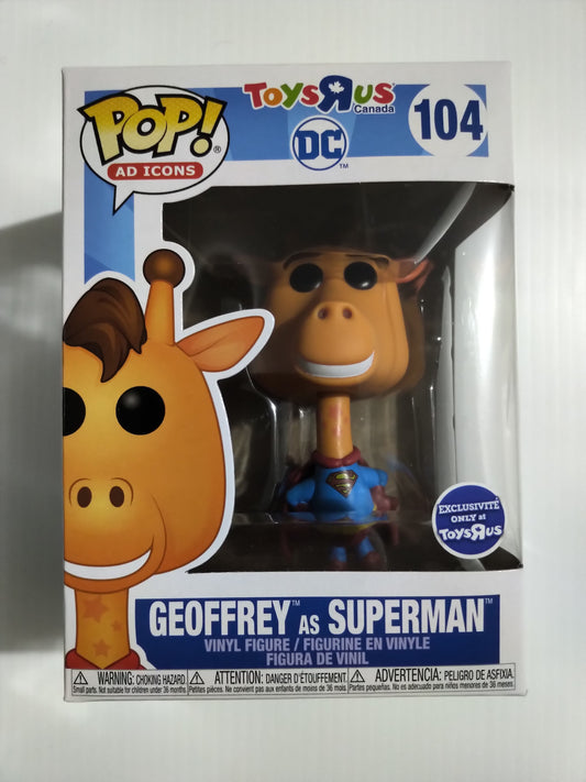 Geoffrey as Superman Funko Pop #104 Toys R Us Exclusive Toys R Us DC